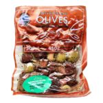 EVGE, Greek Traditional Kalamata & Green Olives, marinated with herbs, pitted, vacumed, 450g (Best before 01/10/2026)
