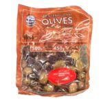 EVGE, Greek Traditional Kalamata & Green Olives, marinated with herbs & spices, spicy, pitted, vacuumed, 450g (Best before 01/10/2026)