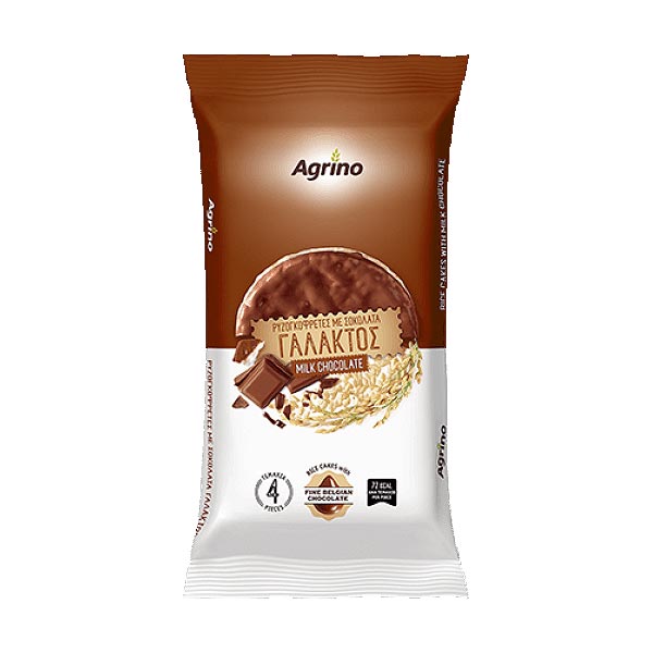 2118779200014-1.jpg AGRINO, Rice biscits coated in Belgium milk chocolate, 60g - Image 1