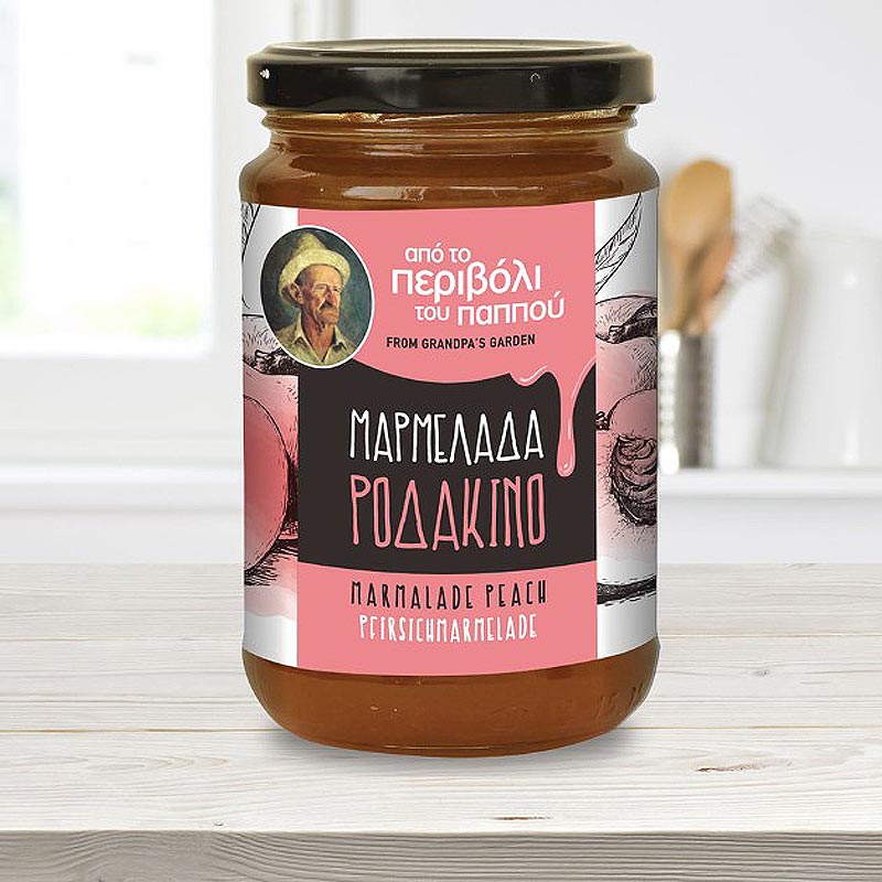 402-1.jpg KONTOS, Peach Jam from grandfather's garden, 360g (Best before 19/08/2027) - Image 1