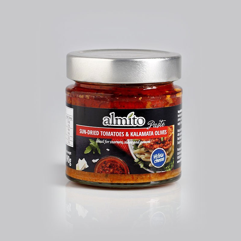 923801-1.jpg ALMITO, Sun-dried Tomatoes, Kalamata Olives and Feta Cheese Tapenade, 190ml (Best before 18/02/2026) - Image 1