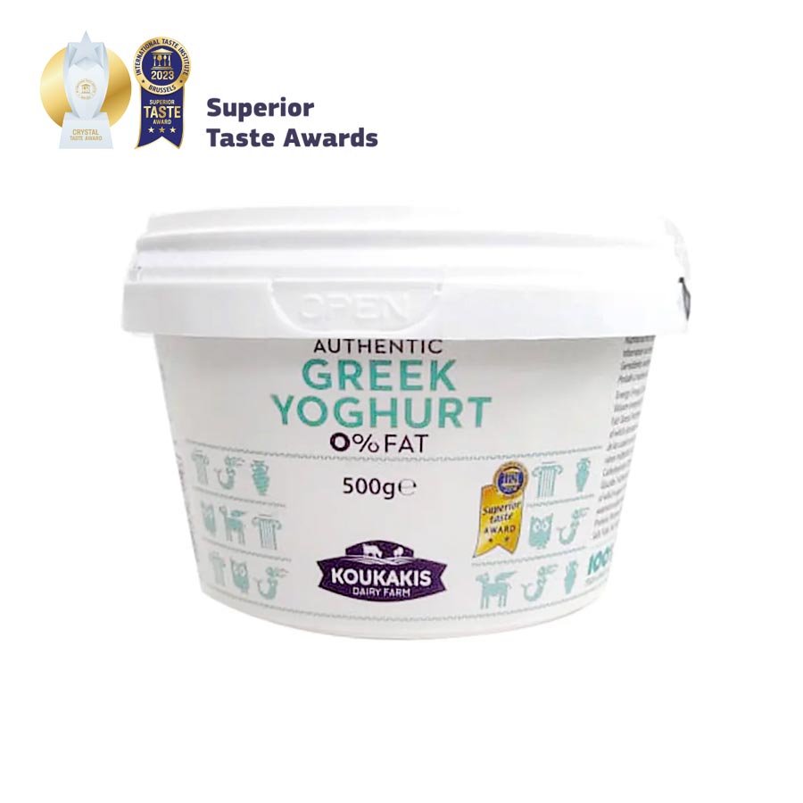 STKO006-1.jpg KOUKAKIS, Multi-Awarded Plain Strained Greek Yogurt, 0% fat, 500g (Best before 14/06/2025) - Image 1